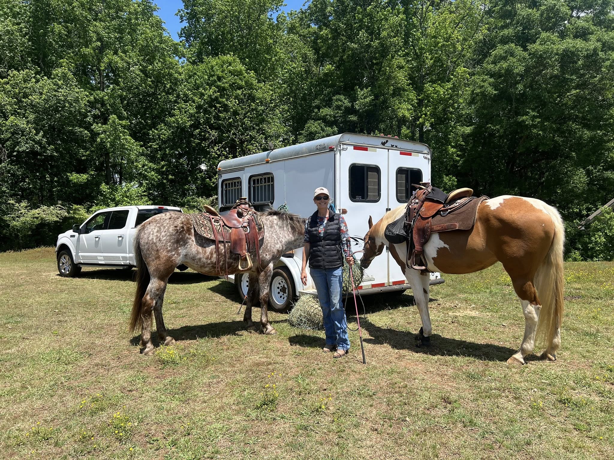Club member with horse